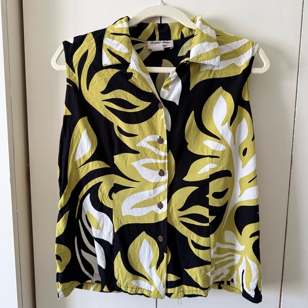 Vintage Hawaiian Reserve Collection Sleeveless Tropical Tank Made in Hawaii L